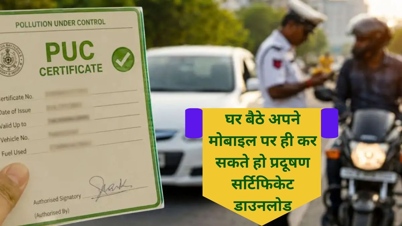 PUC Certificate Download : घर बैठे अपने मोबाइल पर ही कर सकते हो प्रदूषण सर्टिफिकेट डाउनलोड, जानें पूरा प्रोसेस