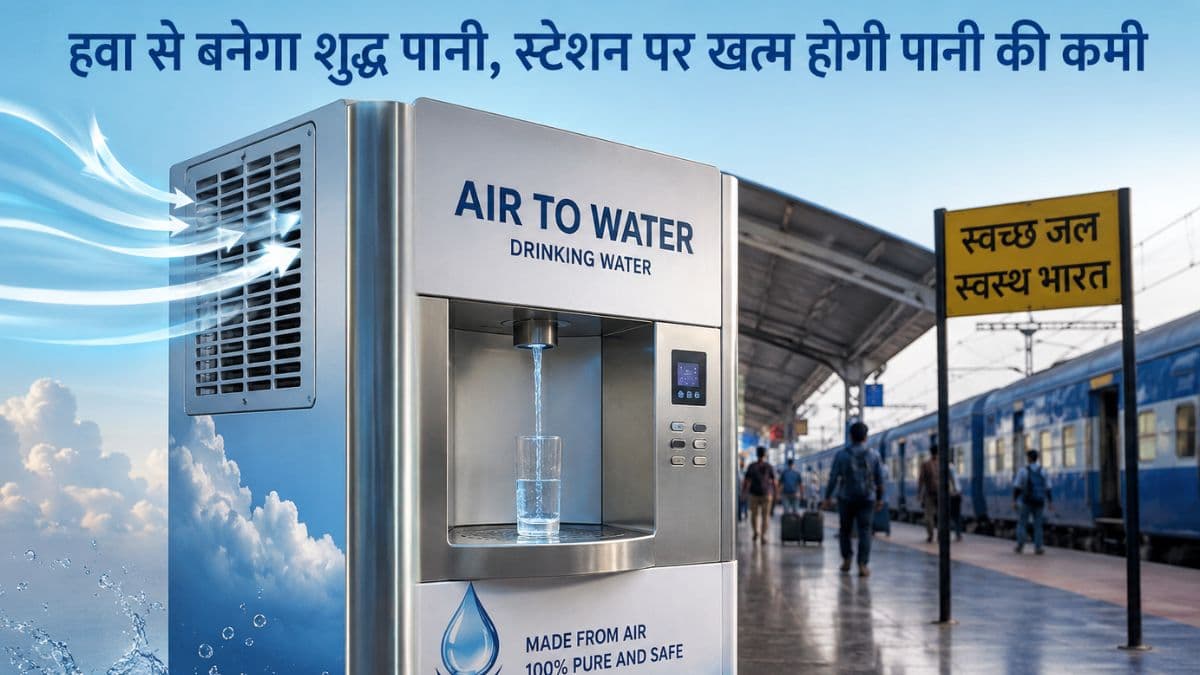 Railway news : रेलवे का नया जल मिशन, रेलवे स्टेशनों पर लगेंगी हाईटेक AWG मशीनें