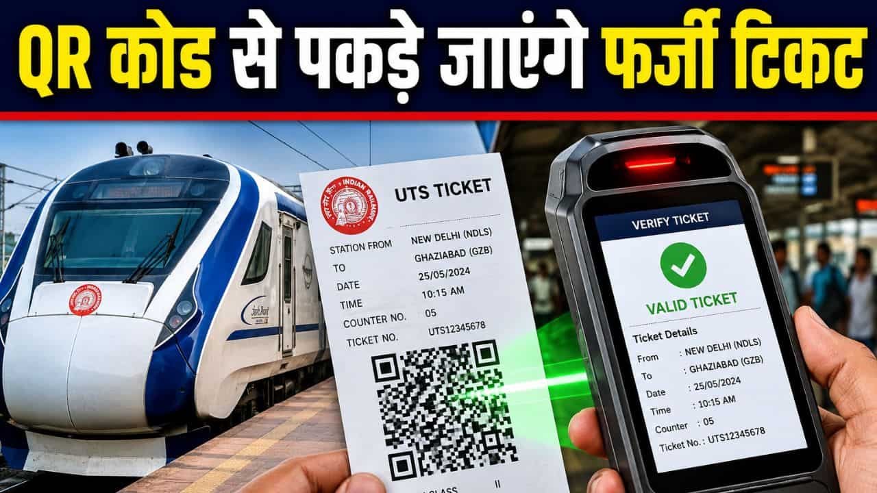 Railway Ticket News : फर्जी टिकट से सफर अब नामुमकिन! QR कोड स्कैन होते ही खुल जाएगी टिकट की पूरी हिस्ट्री