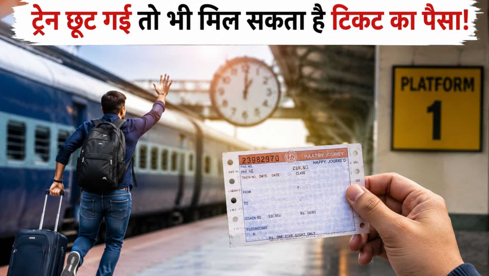 Train Missed Refund : ट्रेन छूट गई तो भी मिल सकता है टिकट का पैसा रिफंड, 1 घंटे के अंदर करना होगा सिर्फ यह काम